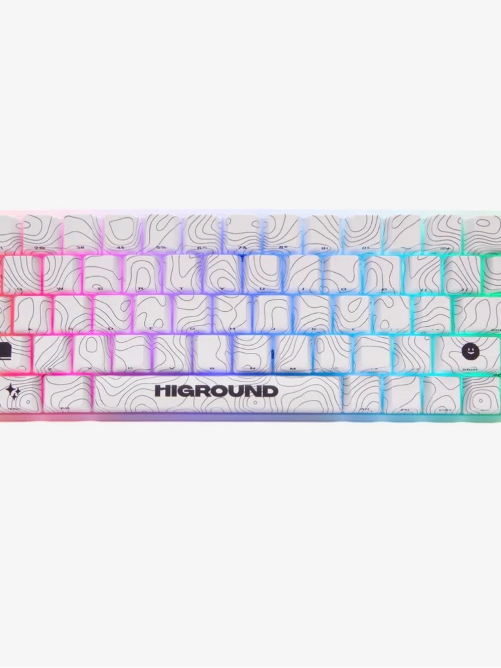 Higround HG68 Snowstorm RGB Topographic Pattern Mechanical Keyboard